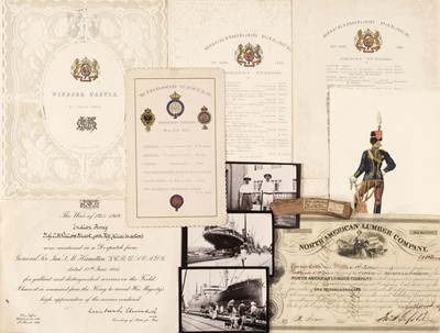 Lot 325 - Miscellaneous ephemera. A group of 6 programmes for events held at Buckingham Palace, 1866-72