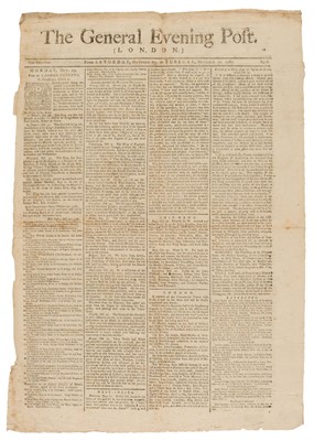 Lot 316 - United States Constitution. The General Evening Post (London), nos. 8416 & 8417, 1787