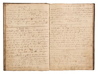 Lot 292 - Manuscript Receipts Book. A manuscript book containing cookery and medical receipts