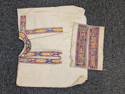 Lot 412 - Asian. A collection of embroidered and woven textiles, 19th-early 20th century
