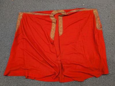 Lot 412 - Asian. A collection of embroidered and woven textiles, 19th-early 20th century