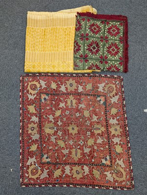 Lot 412 - Asian. A collection of embroidered and woven textiles, 19th-early 20th century