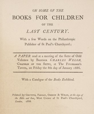 Lot 359 - Welsh (Charles). Opuscula, privately printed, 1886