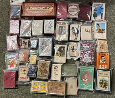 Lot 386 - Card Games. A collection of 180 decks of game cards, circa 1880-1997