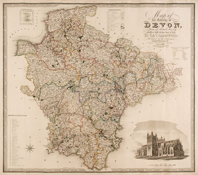 Lot 99 - Greenwood (C & J). Six County Maps, circa 1821 -31