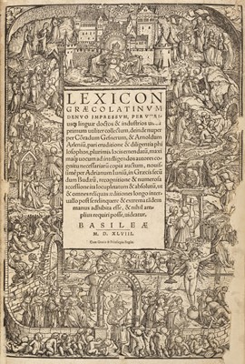 Lot 189 - Gesner (Konrad). Lexicon Graecolatinum, 1548