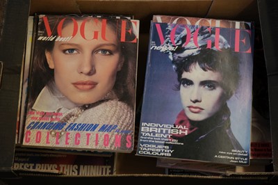 Lot 285 - Vogue. A collection of Vogue magazine, 1970-2005, approximately 240 issues