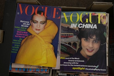 Lot 285 - Vogue. A collection of Vogue magazine, 1970-2005, approximately 240 issues