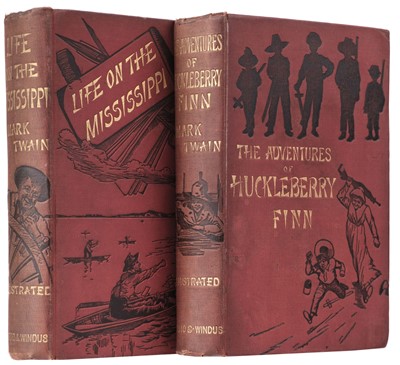 Lot 560 - Clemens (Samuel Langhorne). Huckleberry Finn, 1st UK edition, 1884