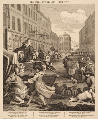 Lot 47 - Hogarth (1697-1764). The Four Stages of Cruelty, 1751