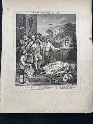 Lot 47 - Hogarth (1697-1764). The Four Stages of Cruelty, 1751