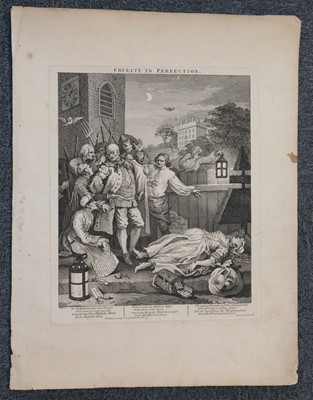 Lot 47 - Hogarth (1697-1764). The Four Stages of Cruelty, 1751