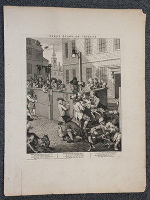 Lot 47 - Hogarth (1697-1764). The Four Stages of Cruelty, 1751