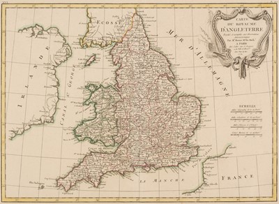 Lot 90 - British Isles. Bonne (Rigobert). Three maps of England, Ireland and Scotland, 1771