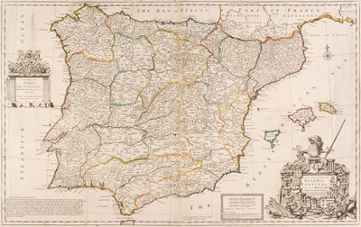 Lot 129 - Spain & Portugal. Moll (H.), A New and Exact Map of Spain & Portugal..., 1711