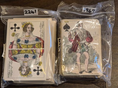 Lot 398 - French playing cards. Cartes à Rire, Jeu des Journaux, circa 1819, & 123 others, French & German