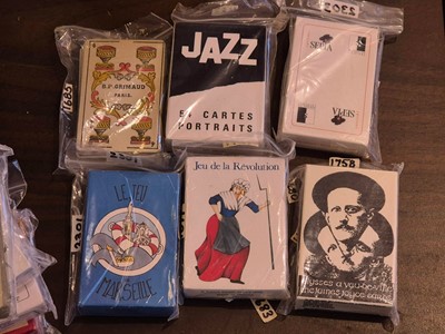 Lot 398 - French playing cards. Cartes à Rire, Jeu des Journaux, circa 1819, & 123 others, French & German