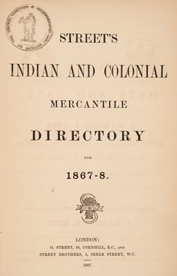 Lot 17 - India Directories. Street's Indian and Colonial Mercantile Directory for 1867-8