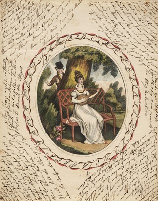 Lot 414 - Valentine. A Regency illustrated love letter addressed to Mr G. Bennett, 1807