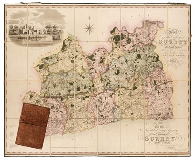 Lot 131 - Surrey. Greenwood (C & J), A Map of the County of Surrey from an actual survey..., 1823