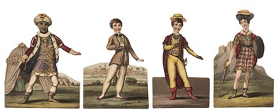 Lot 349 - Fuller's Paper Dolls. 14 paper dolls from Young Albert and Phoebe, circa 1811