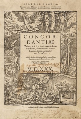 Lot 186 - Conradus de Halberstadt. Concordantiae maiores Bibliae, recens, 1530