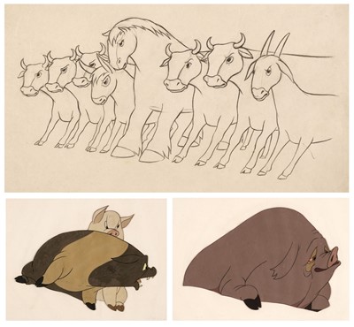 Lot 505 - Animal Farm. Three original animations from Animal Farm, circa 1954