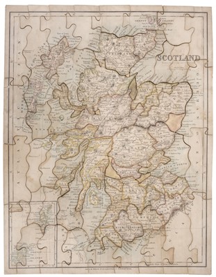 Lot 373 - Jigsaw Puzzles. Peacock's New Double Dissection Geography & History, England & Wales, circa 1900