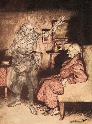 Lot 457 - Rackham (Arthur, illustrator). Dickens (Charles). A Christmas Carol, 1st edition, 1915