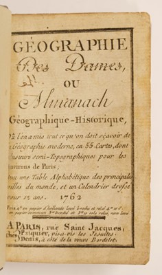 Lot 11 - Denis (Louis). Geographie des Dames ou Almanach Geographique Historique..., 1762