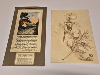 Lot 721 - Spencer (Gilbert, 1892-1979). A group of five Christmas cards, circa 1930-1935..., and others