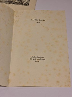 Lot 721 - Spencer (Gilbert, 1892-1979). A group of five Christmas cards, circa 1930-1935..., and others