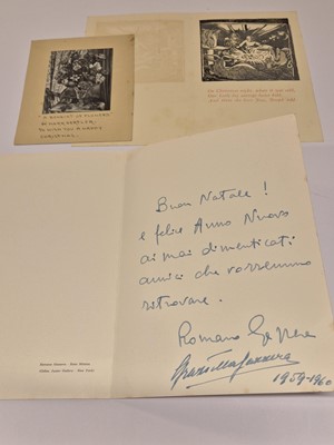 Lot 721 - Spencer (Gilbert, 1892-1979). A group of five Christmas cards, circa 1930-1935..., and others