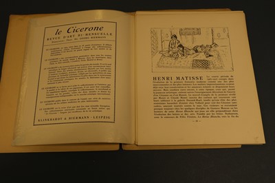 Lot 228 - Matisse (Henri, 1869-1954). Henri Matisse par Philippe Marcel, L'Art d'Aujourd'hui, 1924