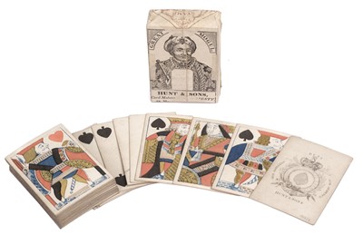 Lot 366 - English playing cards. Standard pattern?, Hunt & Sons, unopened in wrapper, 1819-1823, & one other