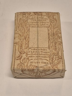 Lot 366 - English playing cards. Standard pattern?, Hunt & Sons, unopened in wrapper, 1819-1823, & one other