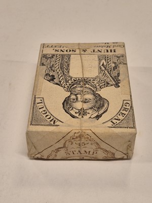 Lot 366 - English playing cards. Standard pattern?, Hunt & Sons, unopened in wrapper, 1819-1823, & one other