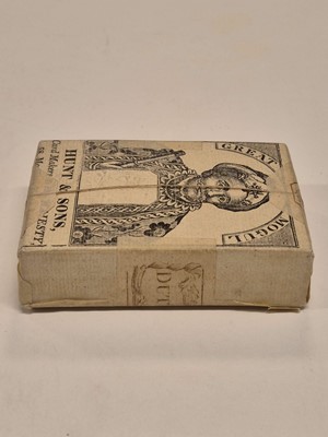 Lot 366 - English playing cards. Standard pattern?, Hunt & Sons, unopened in wrapper, 1819-1823, & one other