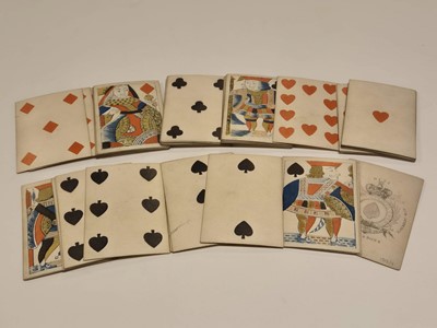 Lot 366 - English playing cards. Standard pattern?, Hunt & Sons, unopened in wrapper, 1819-1823, & one other