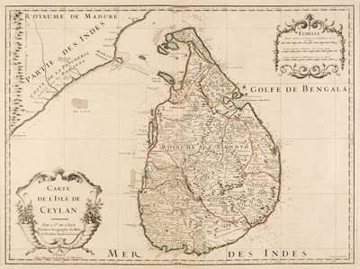 Lot 94 - Ceylon. De L'Isle (Guillaume), Carte de l`Isle de Ceylan, Paris: 1722