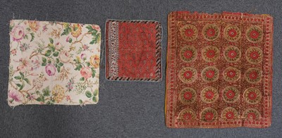 Lot 562 - Mezzaro. A 19th century Italian panel, & other textiles