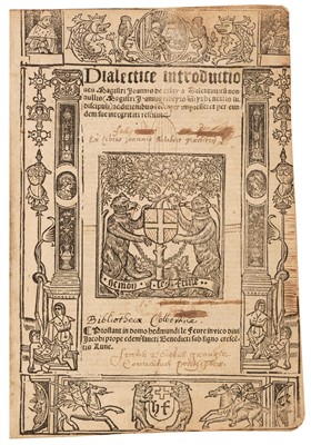 Lot 171 - De Celaya (Juan). Dialectice, 4 works in one, Paris 1516-1518