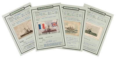 Lot 140 - Battleship Postcards. A collection of British, American, French and Italian postcards, circa 1890s and later