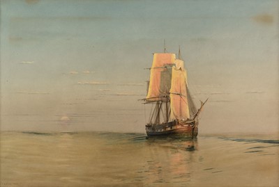 Lot 153 - Jackson (Samuel Phillips, 1830-1904). A dead calm far at sea, 1858, watercolour on paper