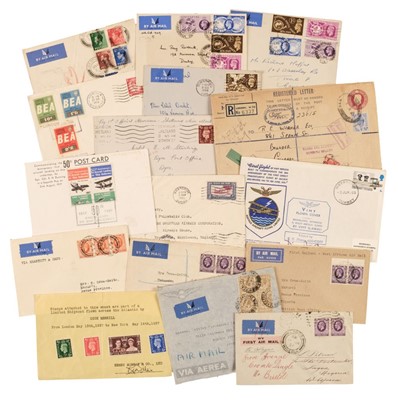 Lot 153 - Airmail. Covers with Flights to and from the U.K., 1925-86