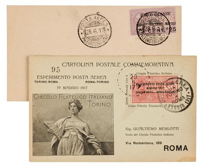 Lot 154 - Airmail. Early Italian Flights, 20 May 1917