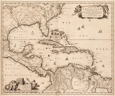 Lot 13 - The Caribbean. Visscher (Nicolas), Insulae Americanae in Oceano Septentrionali..., circa 1680