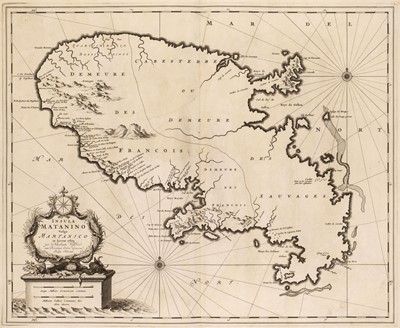 Lot 87 - Martinique. Visscher (Nicolas), Insula Matanino vulgo Martanico in Lucem Edita, circa 1680