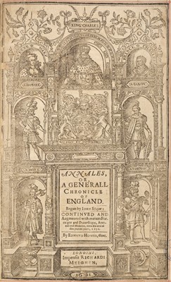 Lot 220 - Stow (John). Annales or Generall Chronicle of England, 2nd edition, London: Richard Meighen, 1631