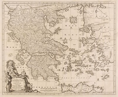 Lot 72 - Greece. Visscher (Nicolas). Exactissima Totius Archipelagi nec non Graeciae Tabula, circa 1690